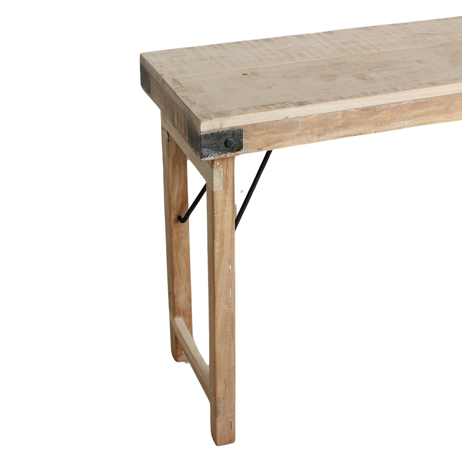 Limewash opklapbare wandtafel/console tafel 170x40x76 cm