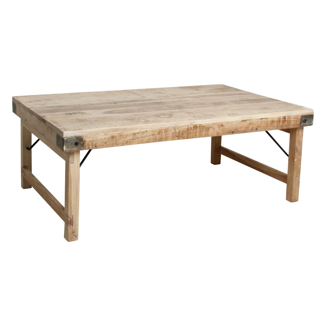 Limewash inklapbare salontafel 120x75x45 cm