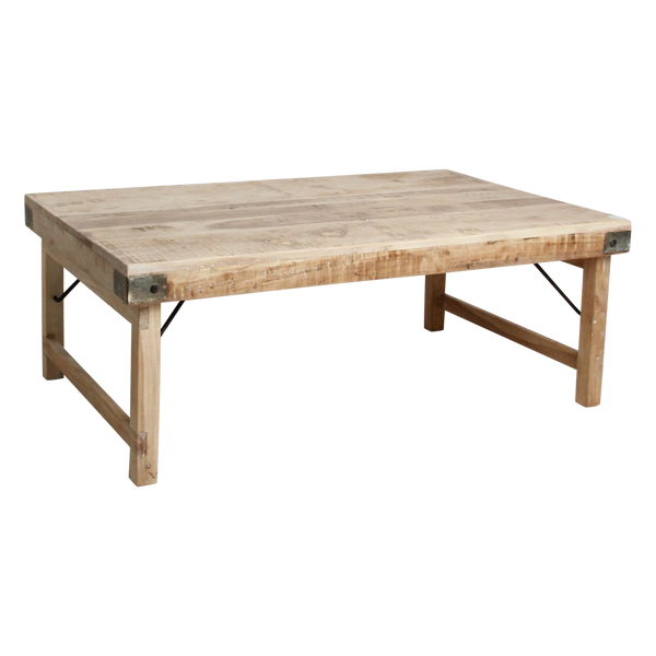 Limewash inklapbare salontafel 120x75x45 cm