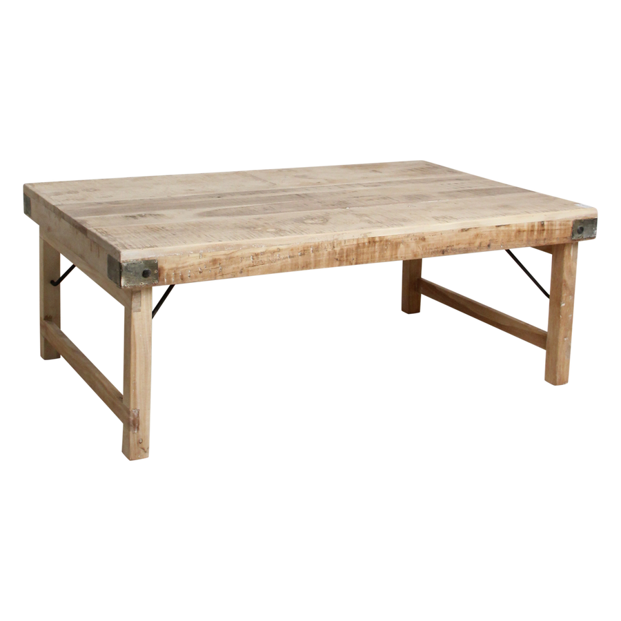 Limewash inklapbare salontafel 120x75x45 cm