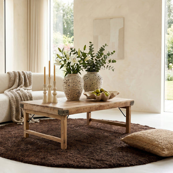 Limewash inklapbare salontafel 120x75x45 cm