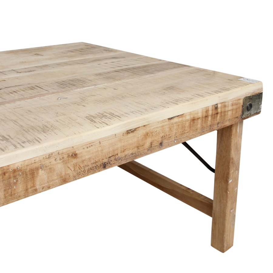Limewash inklapbare salontafel 120x75x45 cm