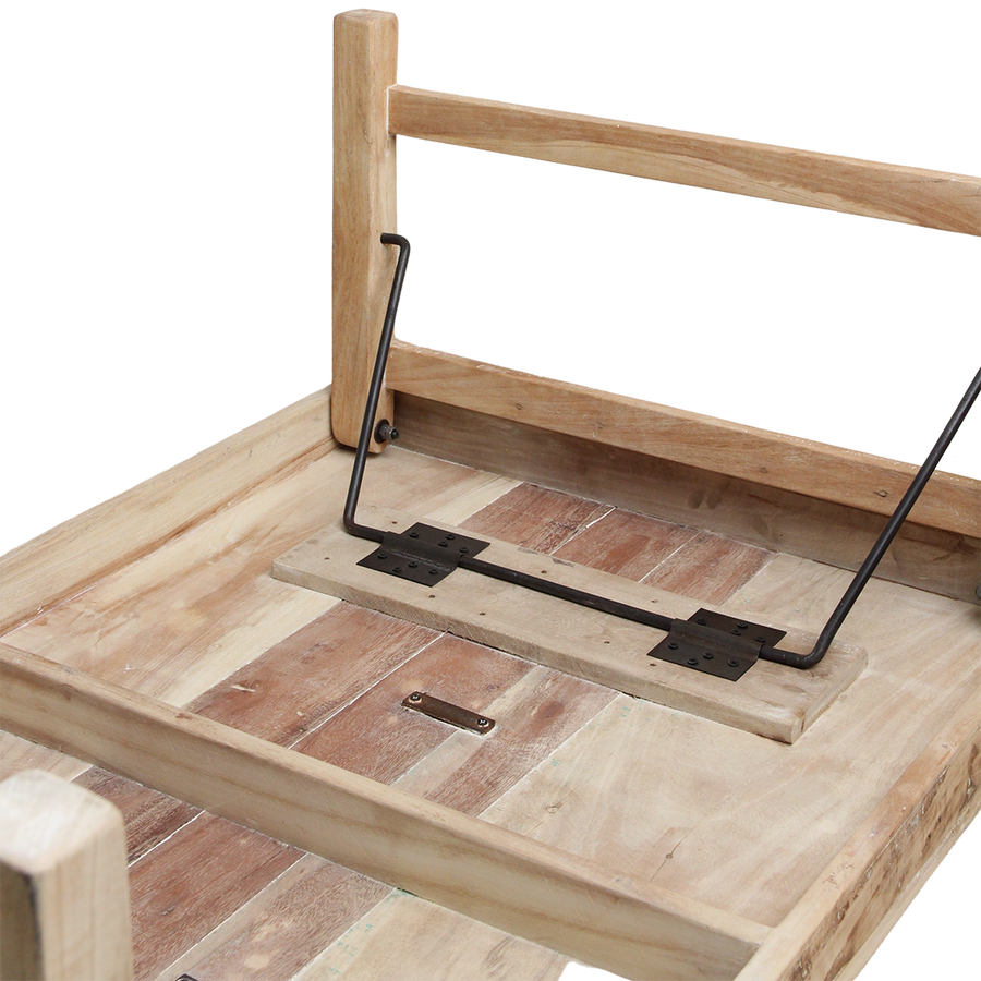 Limewash inklapbare salontafel 120x75x45 cm