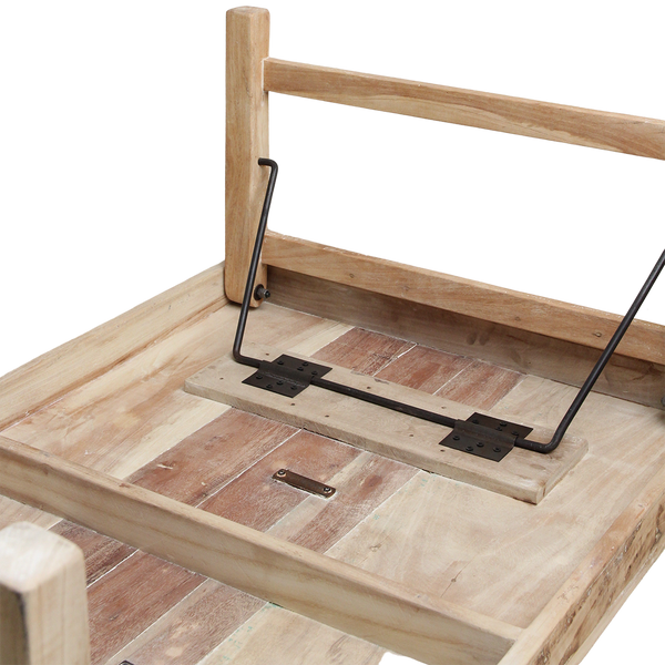 Limewash inklapbare salontafel 120x75x45 cm