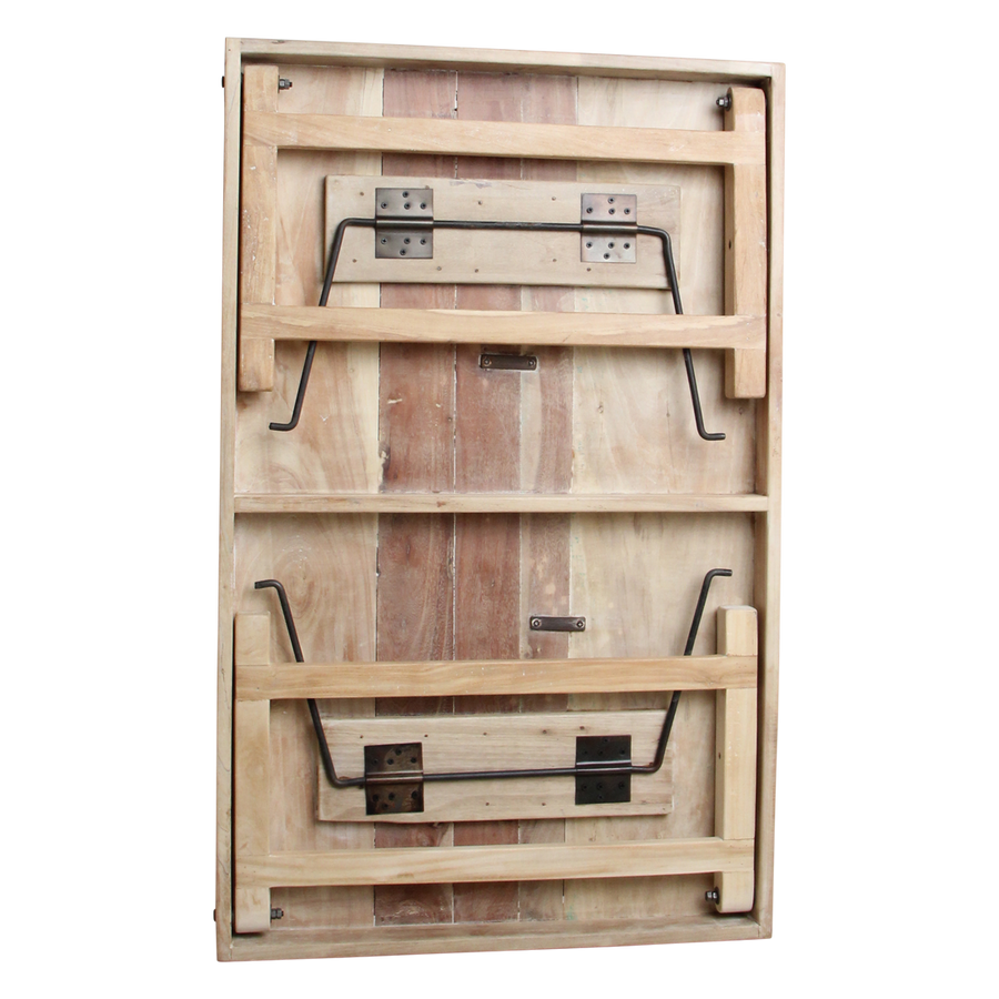 Limewash inklapbare salontafel 120x75x45 cm