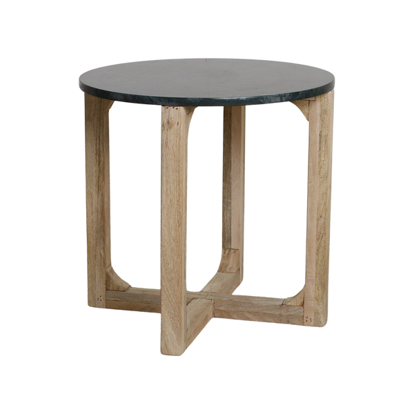 Marmeren bijzettafel rond groen