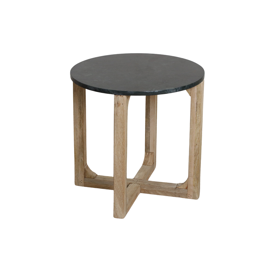 Marmeren bijzettafel rond groen