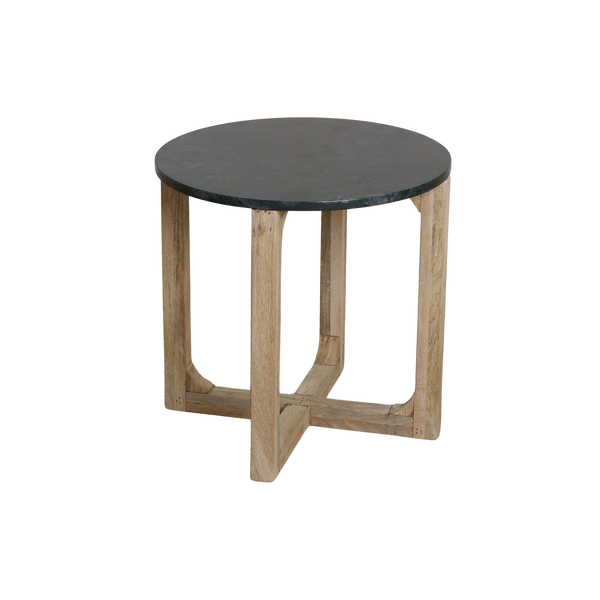 Marmeren bijzettafel rond groen