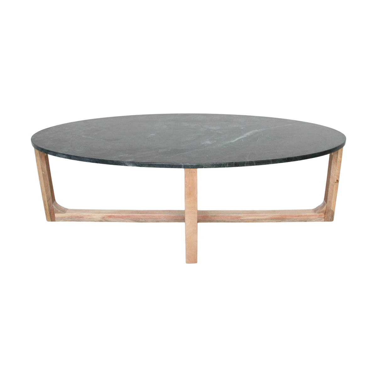 Ovale marmeren salontafel Groen 120x60x38 cm