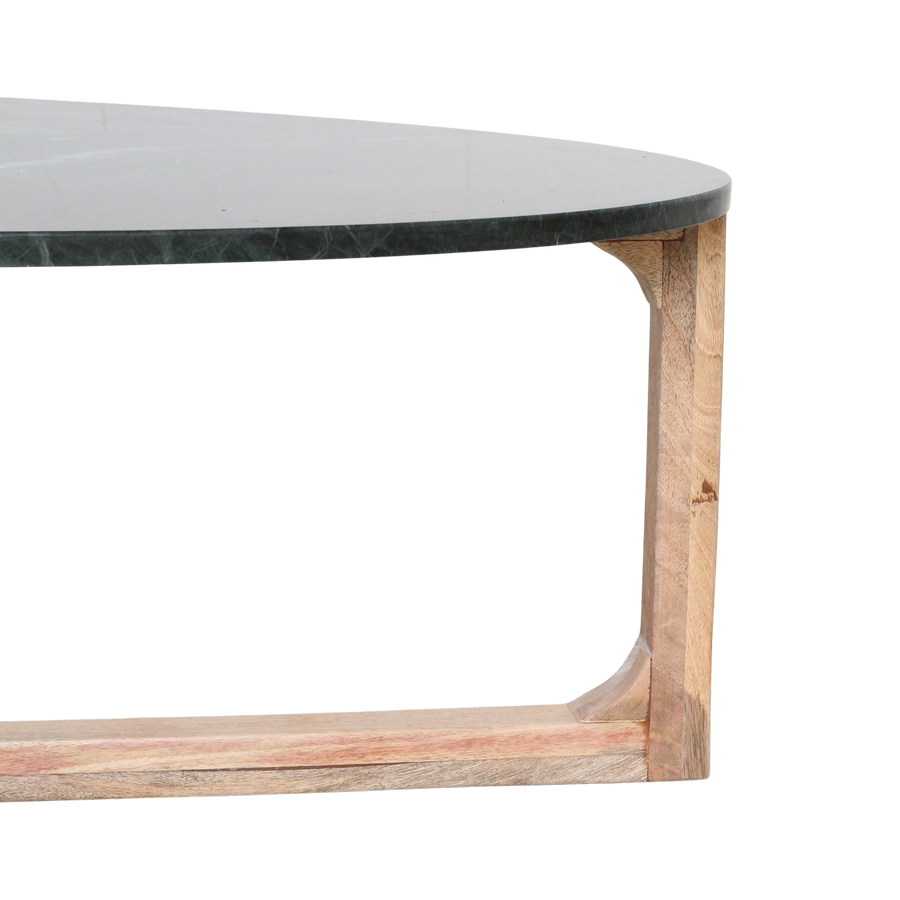 Ovale marmeren salontafel Groen 120x60x38 cm