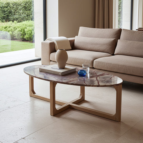 Marmeren salontafel bizar - 120x60x38 cm