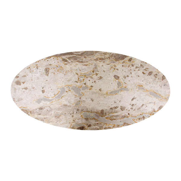 Marmeren salontafel crème - 120x60x38 cm