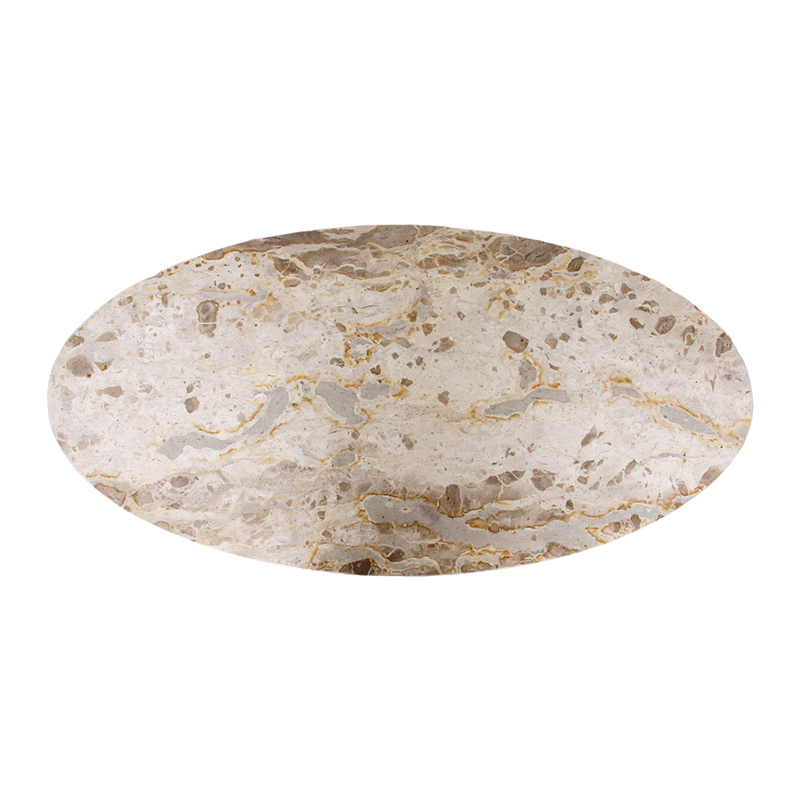 Marmeren salontafel crème - 120x60x38 cm