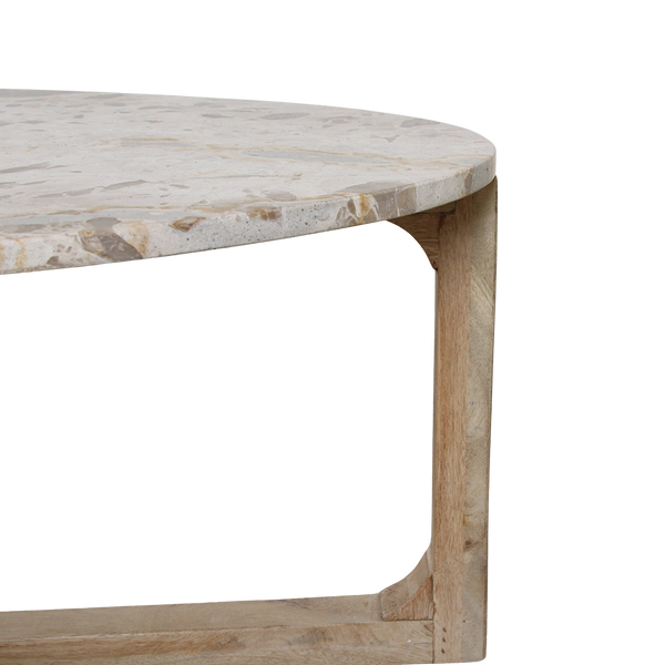 Marmeren salontafel crème - 120x60x38 cm