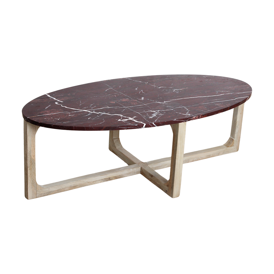 Marmeren salontafel cherry - 120x60x38 cm