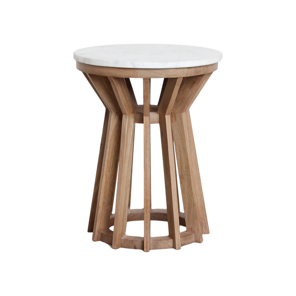Sarawak marmeren bijzettafel wit