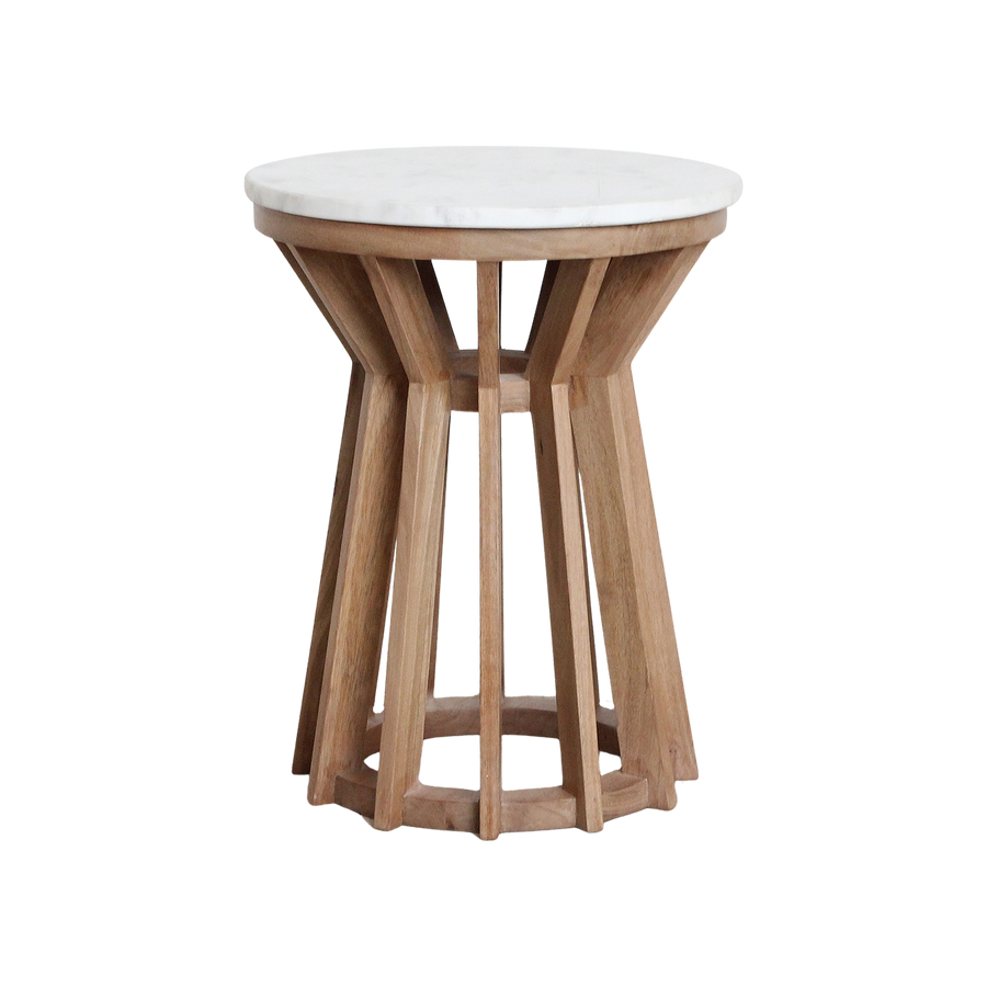 Sarawak marmeren bijzettafel wit
