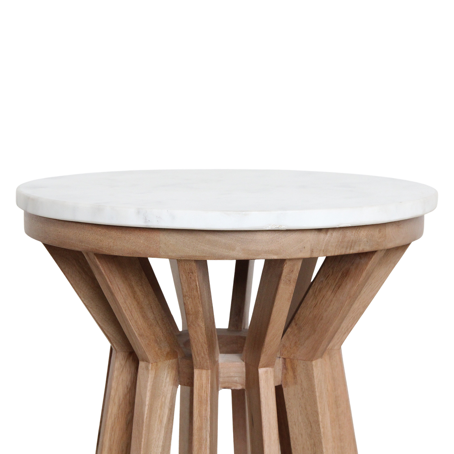 Sarawak marmeren bijzettafel wit