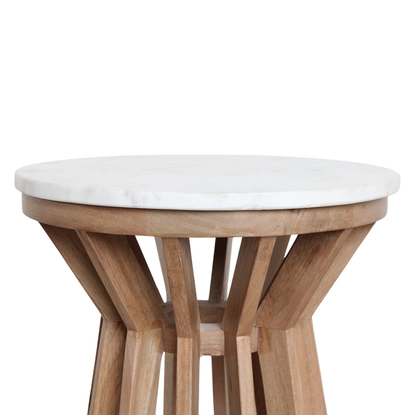 Sarawak marmeren bijzettafel wit