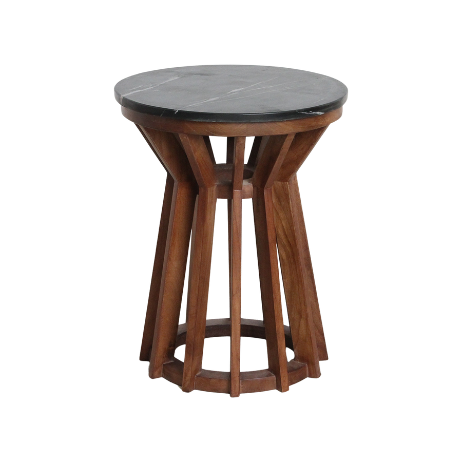 Sabah marmeren bijzettafel zwart
