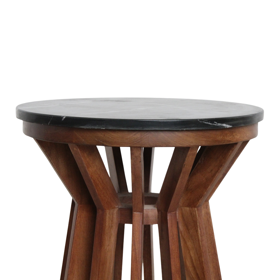 Sabah marmeren bijzettafel zwart