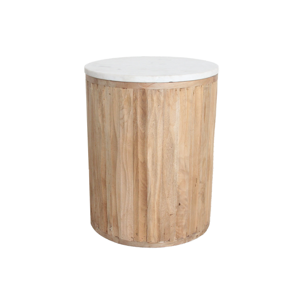 Malakka marmeren bijzettafel wit