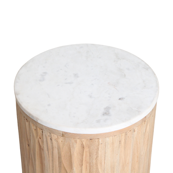 Malakka marmeren bijzettafel wit