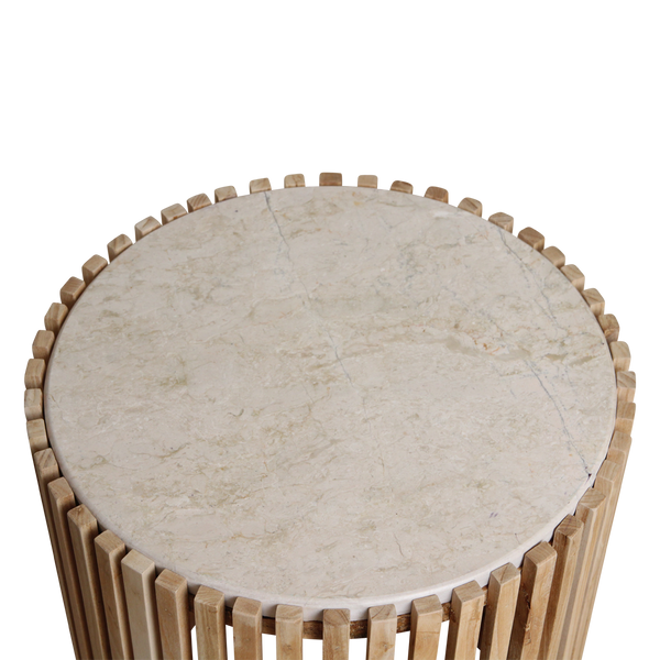Infinity ronde marmeren bijzettafel