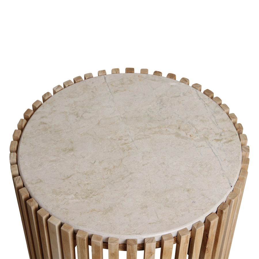 Infinity ronde marmeren bijzettafel
