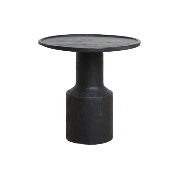 Nero teakhouten bijzettafel midnight - zwart