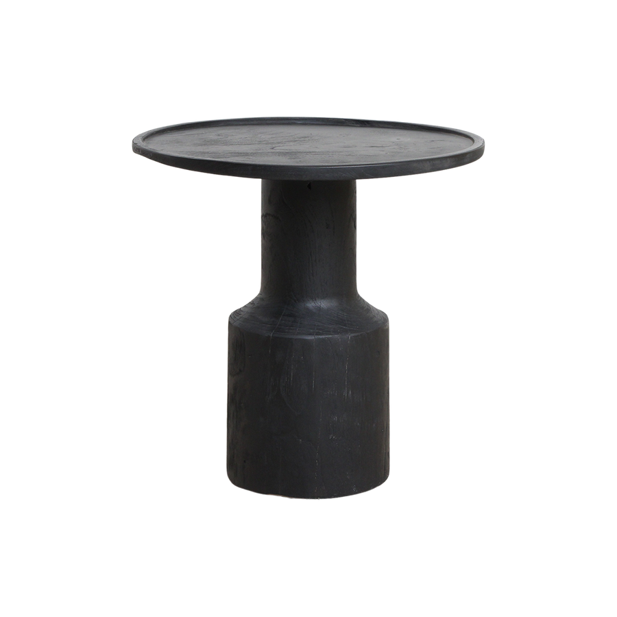 Nero teakhouten bijzettafel midnight - zwart
