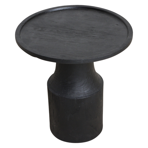 Nero teakhouten bijzettafel midnight - zwart
