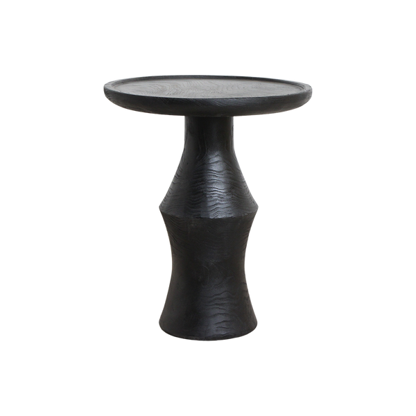 Nero teakhouten bijzettafel twilight - zwart