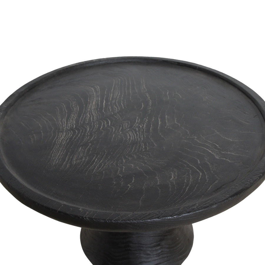 Nero teakhouten bijzettafel twilight - zwart