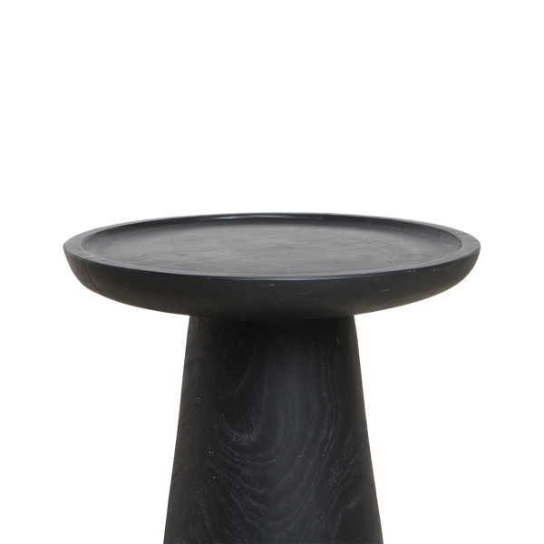 Nero teakhouten bijzettafel dusk - zwart