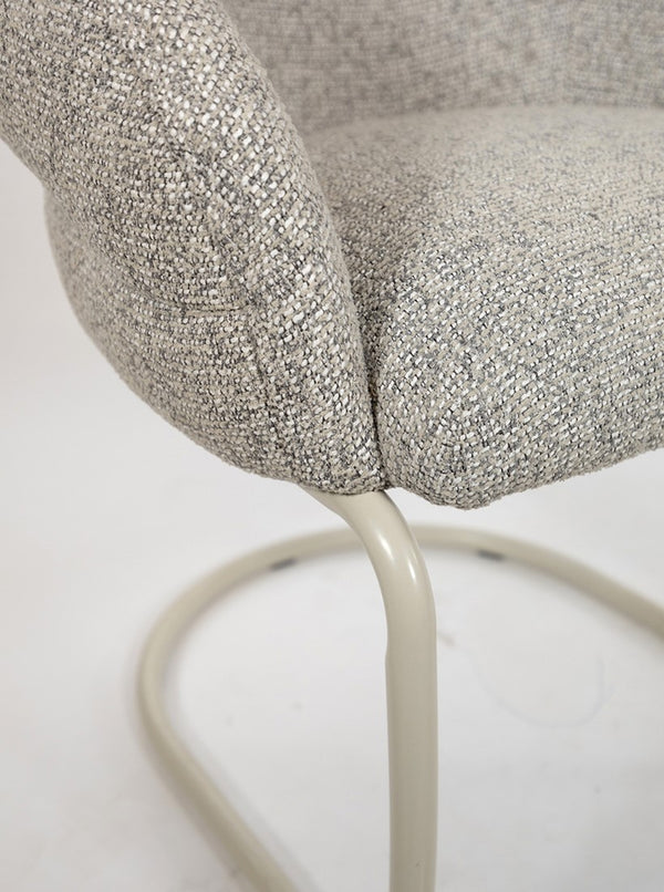 Taylor - armstoel - beige onderstel - puente - stone 09