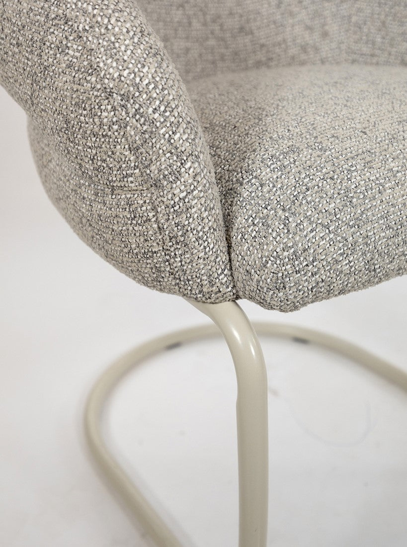 Taylor - armstoel - beige onderstel - puente - stone 09