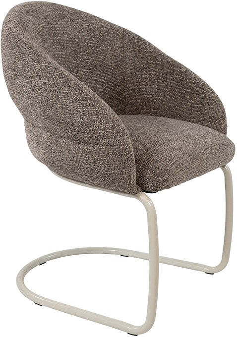 Taylor - armstoel - beige onderstel - present - brown 440