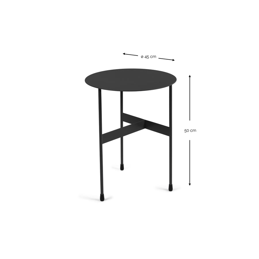 Bijzettafel Mira High zwart