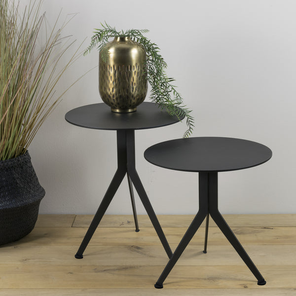 Bijzettafel Daley Low zwart