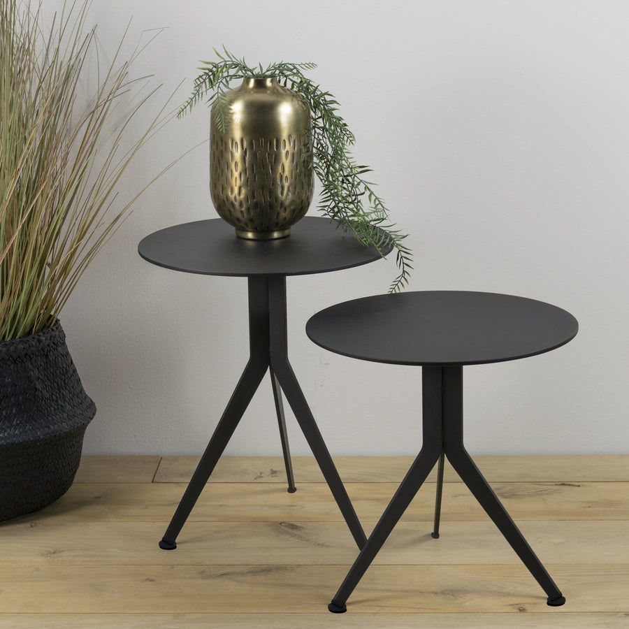 Bijzettafel Daley Low zwart