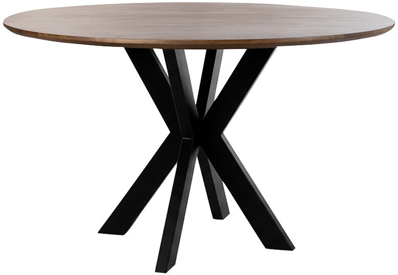 Eetkamertafel ø150, mango brown walnut