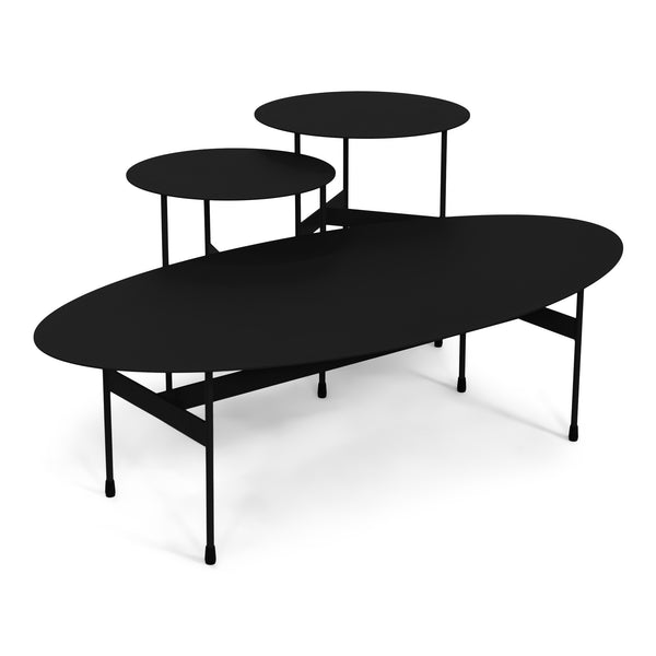 Salontafel Mira Oval zwart