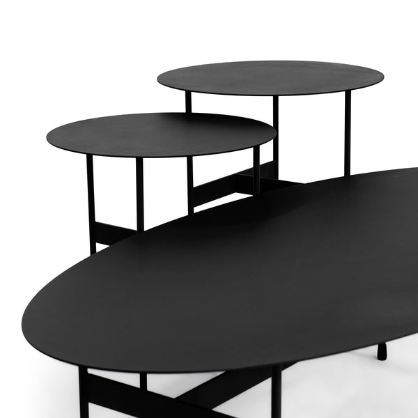 Salontafel Mira Oval zwart