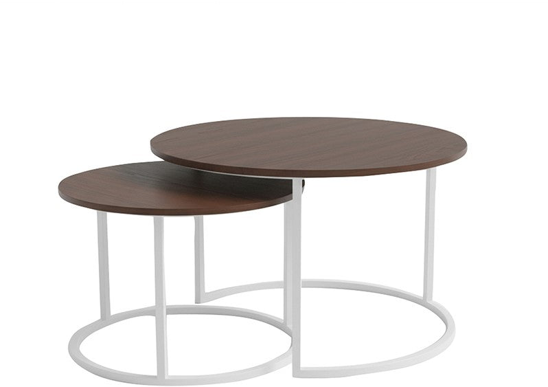 Barbados salontafel, rond, set van 2