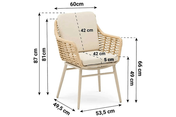 Diningset Antoni/Rockville 120 cm