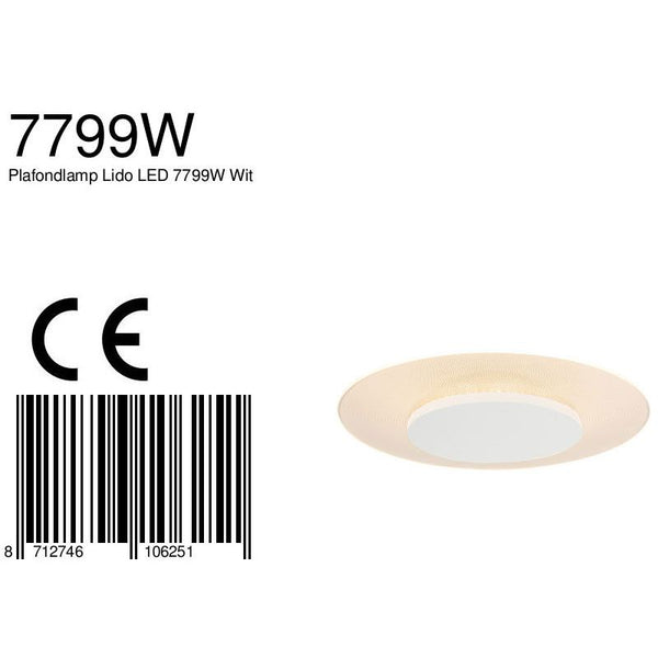 Plafondlamp Ceiling & Wall 7799W Wit