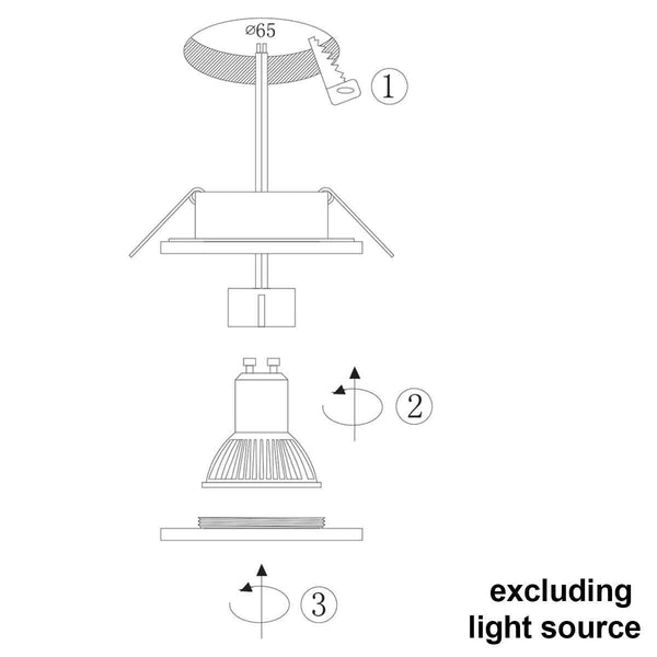 Inbouwspot Pélite spot 2488W Wit