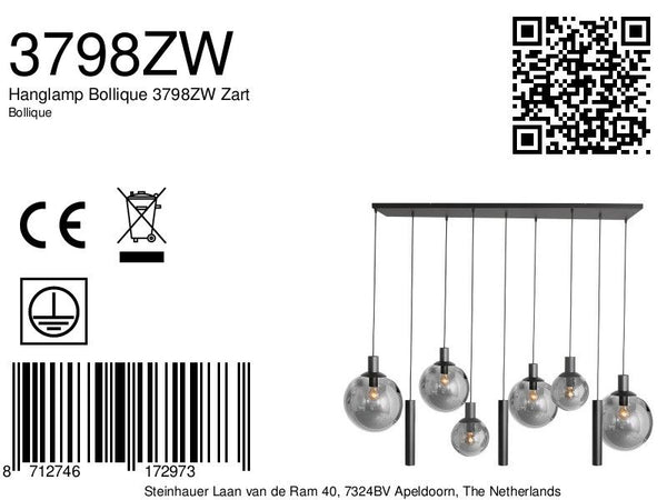 Hanglamp Bollique 3798ZW Zart