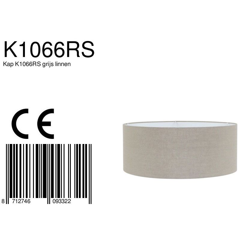 Lampenkap K1066RS Grijs Linnen